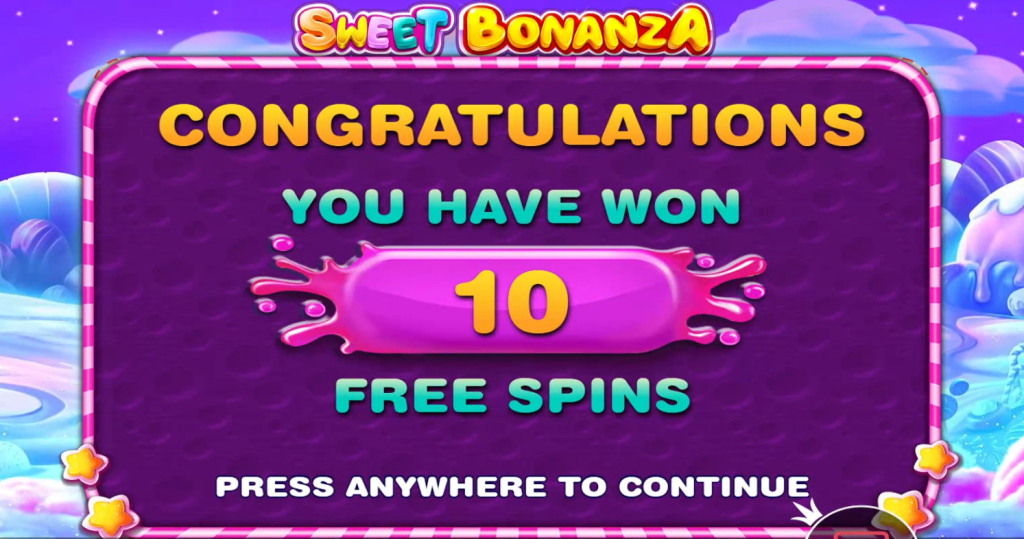 Bonus Game in Sweet Bonanza